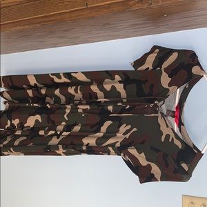 Camo t-shirt dress